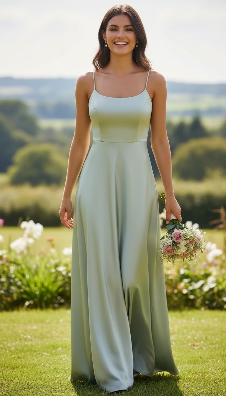 satin spaghetti strap maxi dress